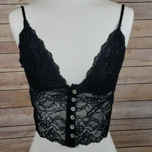 Sexy black Free People lace bralet